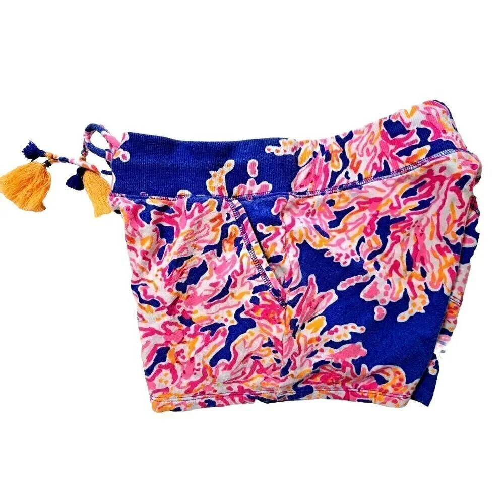 Lilly Pulitzer Yasmin XS Multicolor Drawstring Shorts 3.5